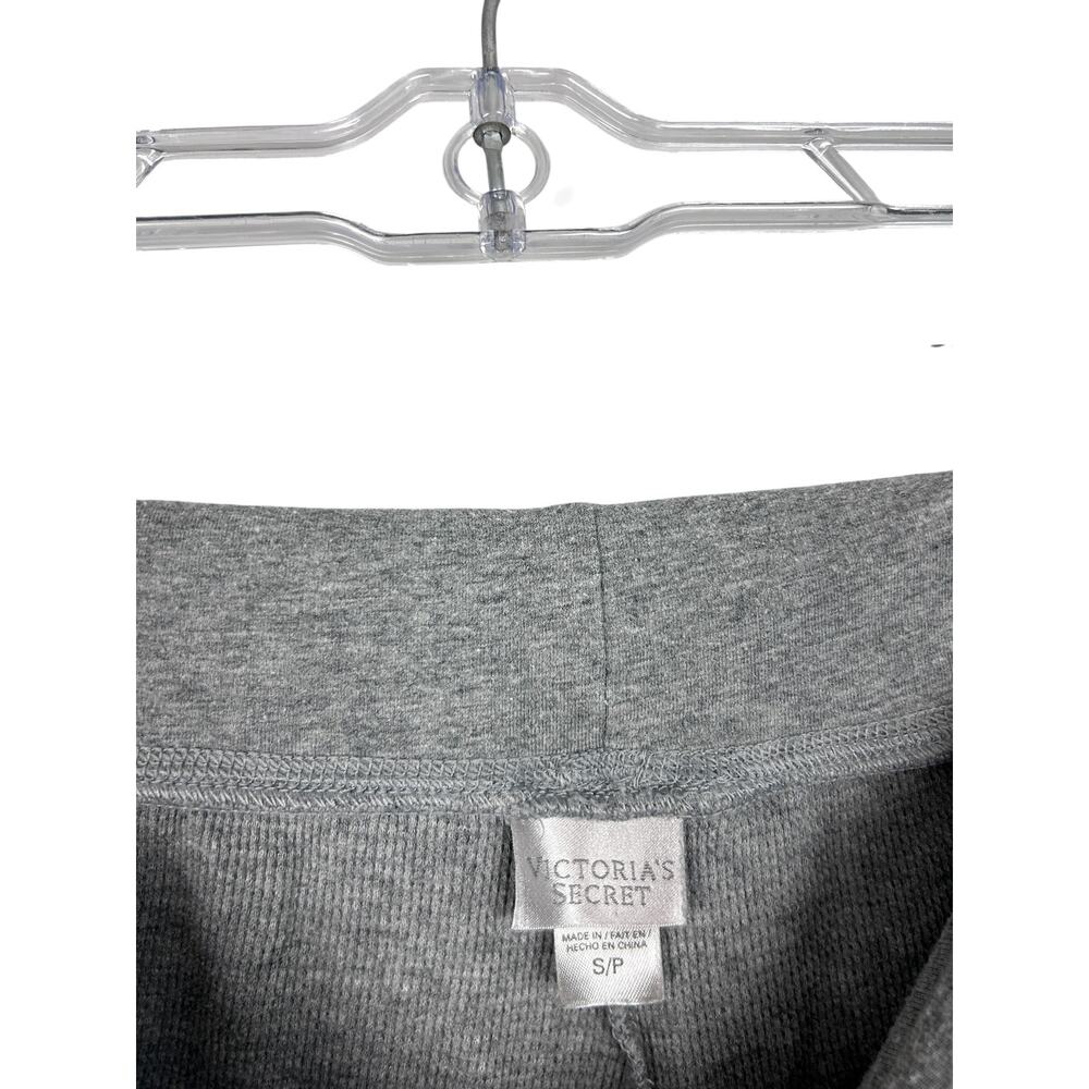 Victoria's Secret Vintage Fold Over Wide Leg Culotte Grey Waffle Lounge Pants S - Picture 5 of 5